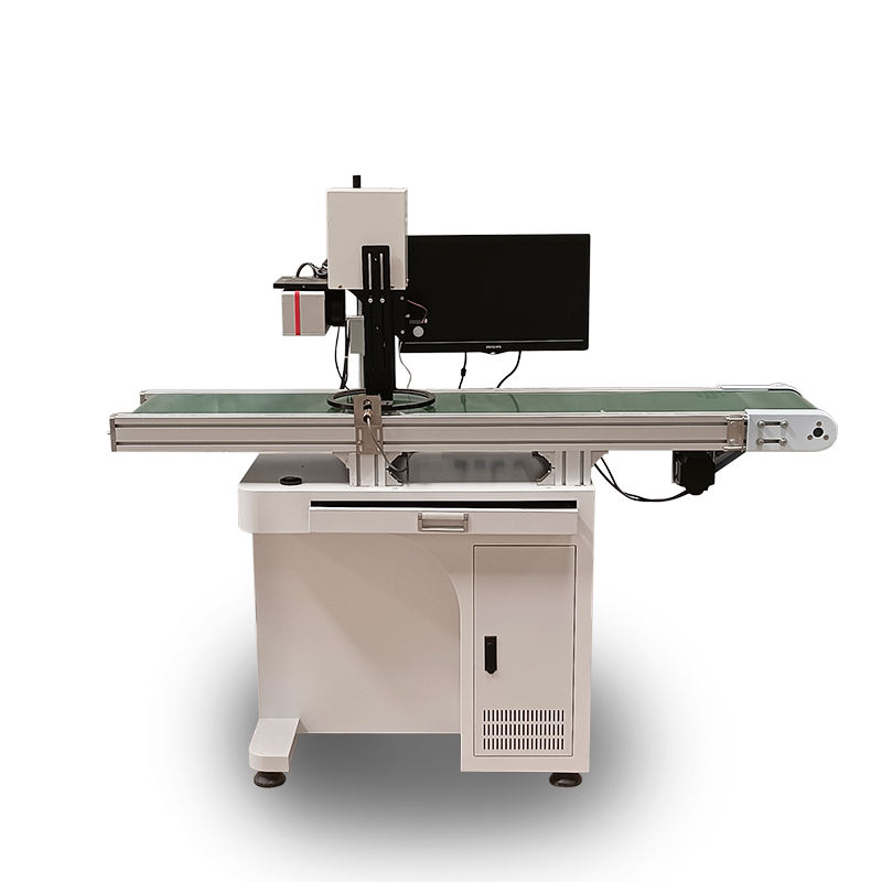 Vision Fiber Laser Marking Machine with Conveyor