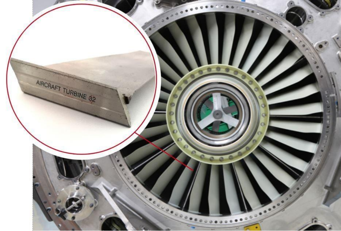 Aircraft component marking samples