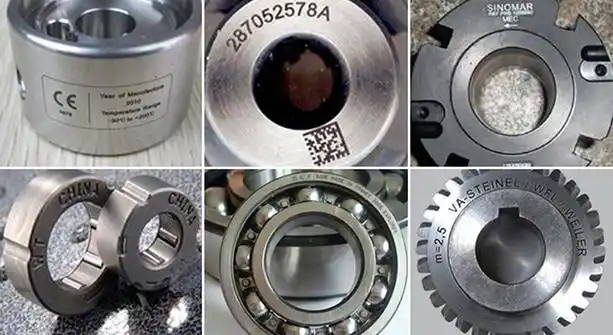 Automotive parts marking samples