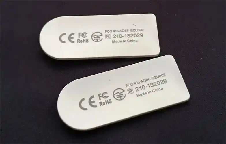 Laser marking effect on hard plastic