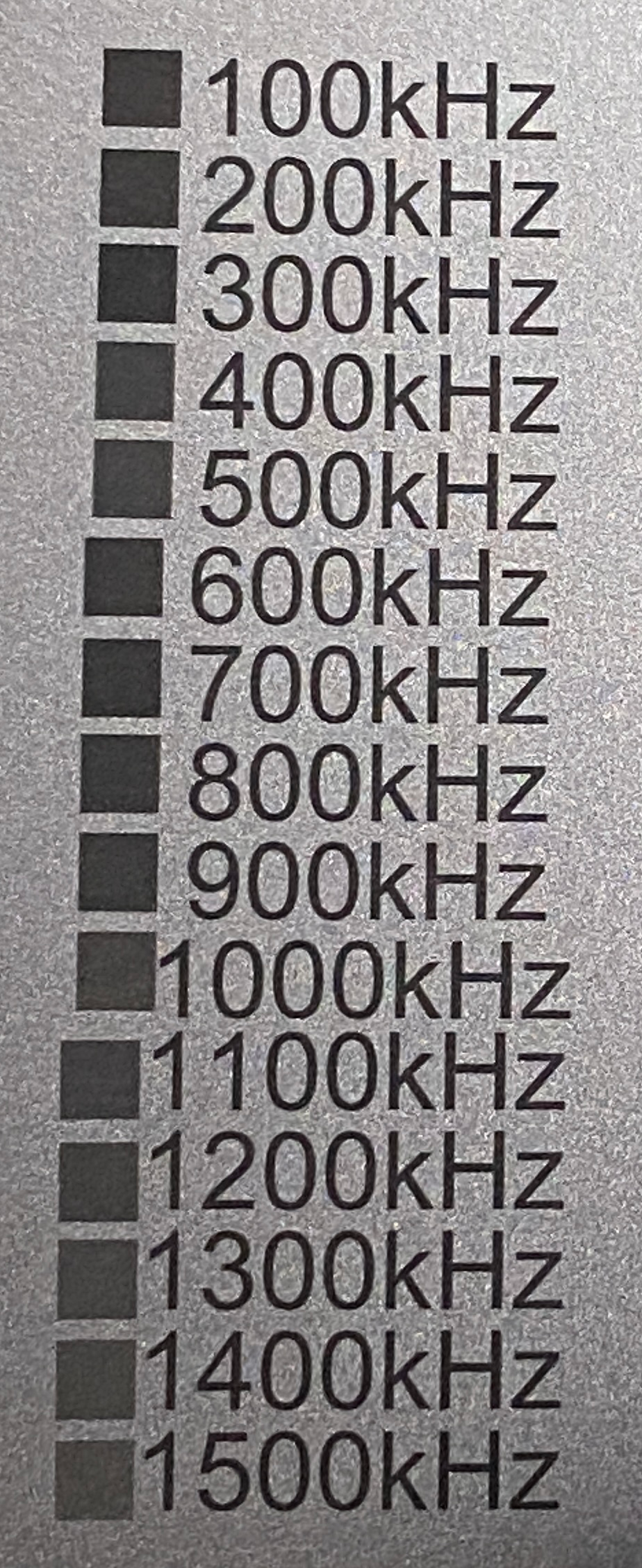 Blackening effect of anode aluminum at different Q frequencies