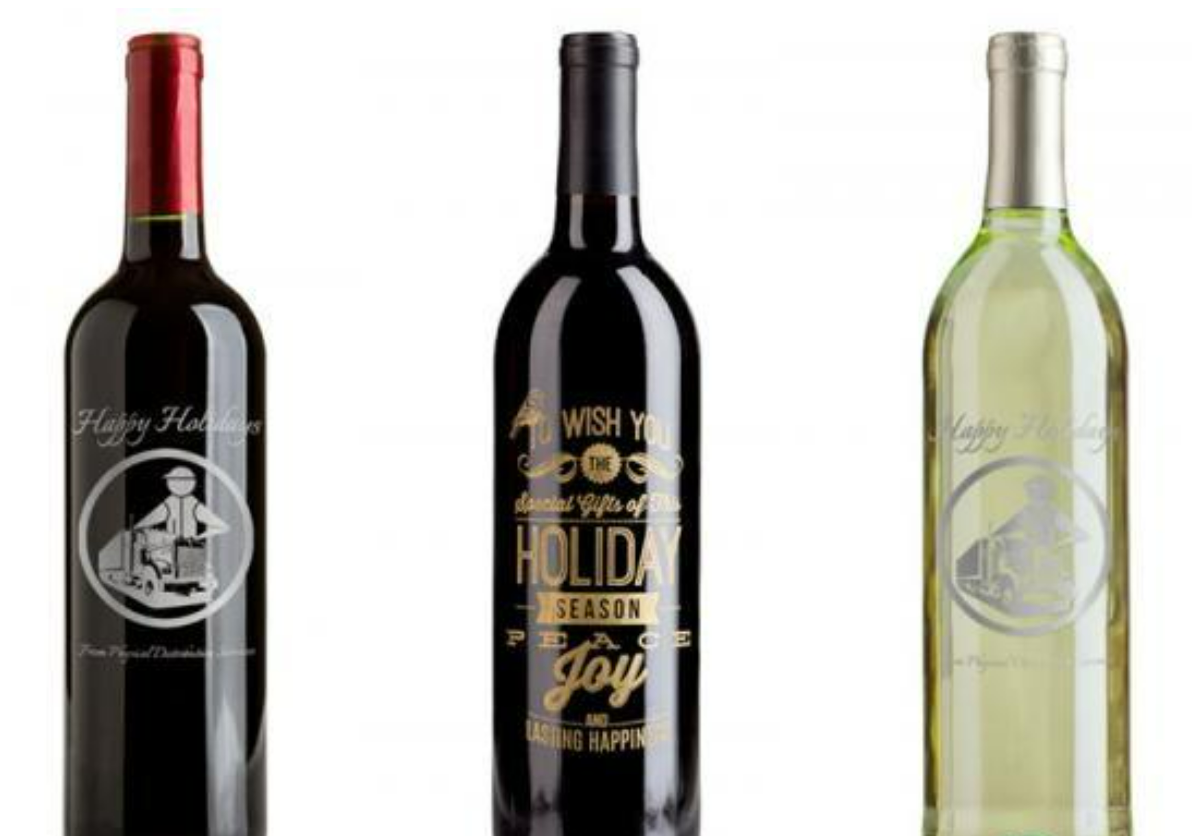 Glass bottle laser marking samples