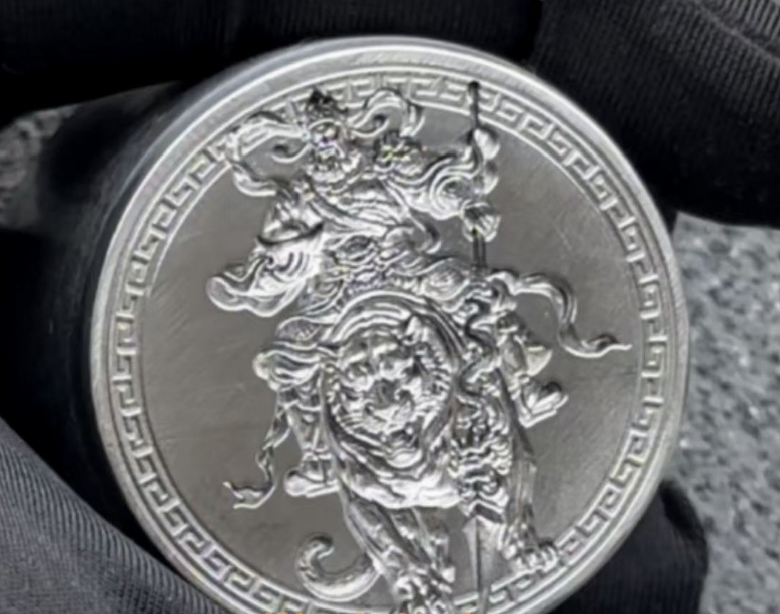 Stainless steel laser relief engraving effect