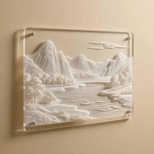 Acrylic laser deep engraving