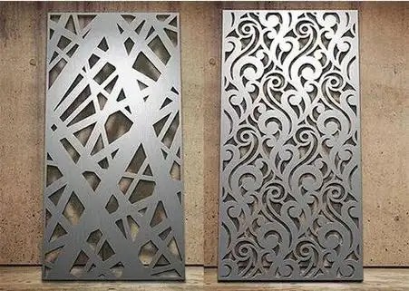Laser cut aluminum plate